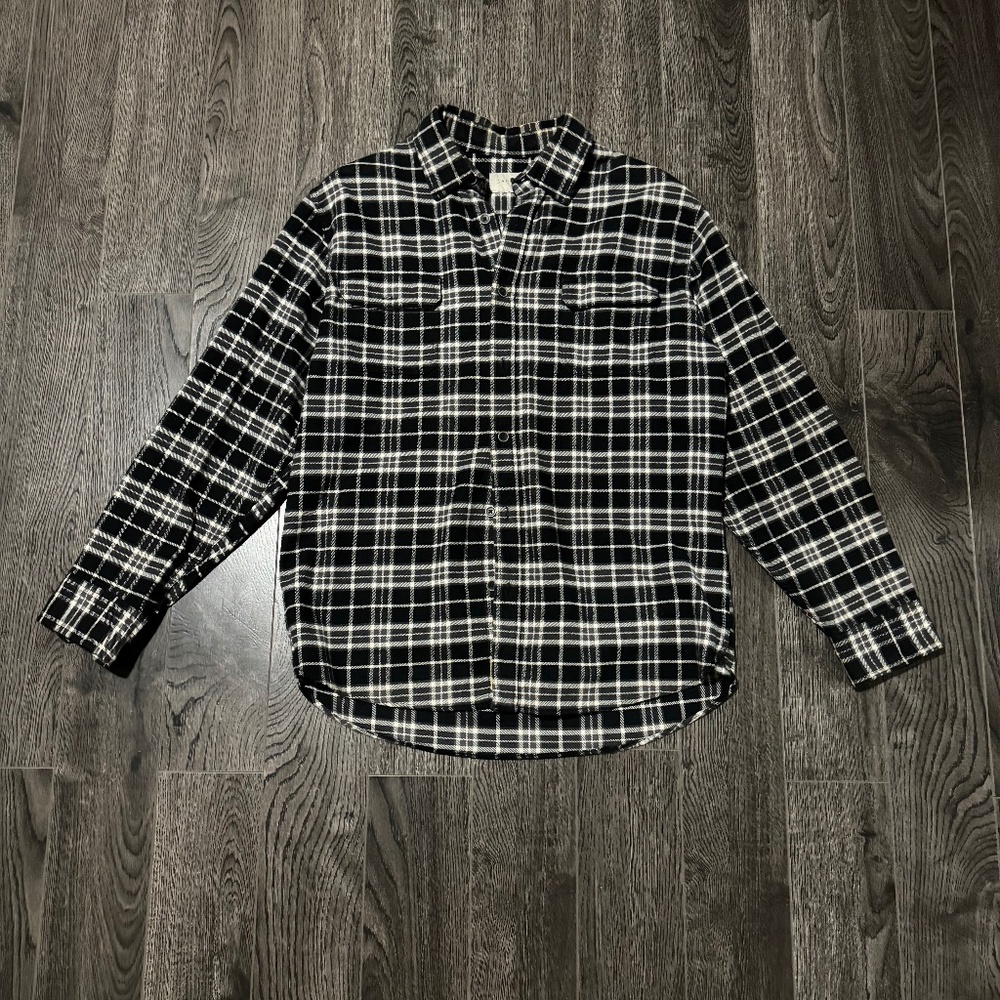 Jacks XL Black Check Plaid Heavy Soft Flannel